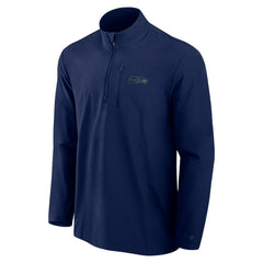 Seattle Seahawks Front Office Micro Tonal Quarter-Zip Pullover - College Navy - Fanatics