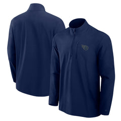 Tennessee Titans Front Office Micro Tonal Quarter-Zip Pullover - Navy - Fanatics