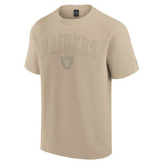Las Vegas Raiders Unisex Elements Heavyweight Tri-Blend T-Shirt - Khaki - Fanatics