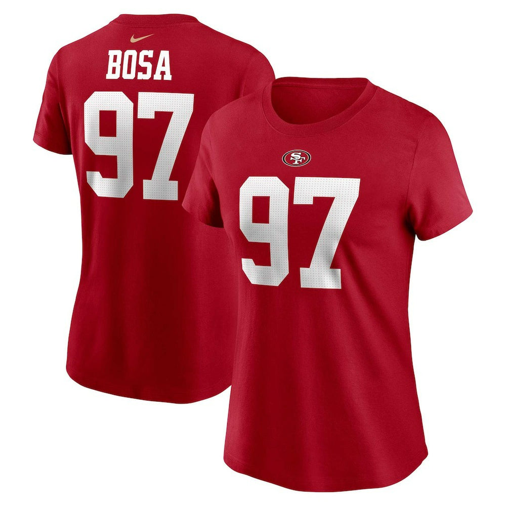 Nick Bosa San Francisco 49ers Women's Player Name & Number T-Shirt - Scarlet - Nike