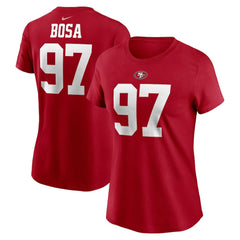 Nick Bosa San Francisco 49ers Women's Player Name & Number T-Shirt - Scarlet - Nike