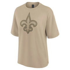 New Orleans Saints Women's Oversized Elements T-Shirt - Khaki - Fanatics