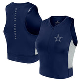 Dallas Cowboys Women's Studio Fitted Gym Tank Top - Navy - Fanatics