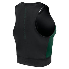 Green Bay Packers Women's Studio Fitted Gym Tank Top - Black - Fanatics