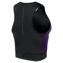 Minnesota Vikings Women's Studio Fitted Gym Tank Top - Black - Fanatics