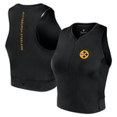 Pittsburgh Steelers Women's Studio Fitted Gym Tank Top - Black - Fanatics