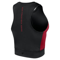 San Francisco 49ers Women's Studio Fitted Gym Tank Top - Black - Fanatics