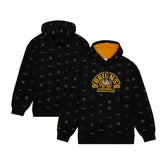 Boston Bruins Mitchell & Ness 100th Anniversary Allover Print Pullover Hoodie - Black | NHL on sale