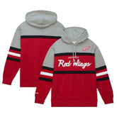 Detroit Red Wings Head Coach Pullover Hoodie - Red/Gray | NHL Lifestyle