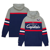 Washington Capitals Head Coach Pullover Hoodie - Navy/Gray | NHL Lifestyle