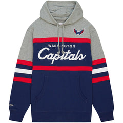 Washington Capitals Head Coach Pullover Hoodie - Navy/Gray | NHL Lifestyle