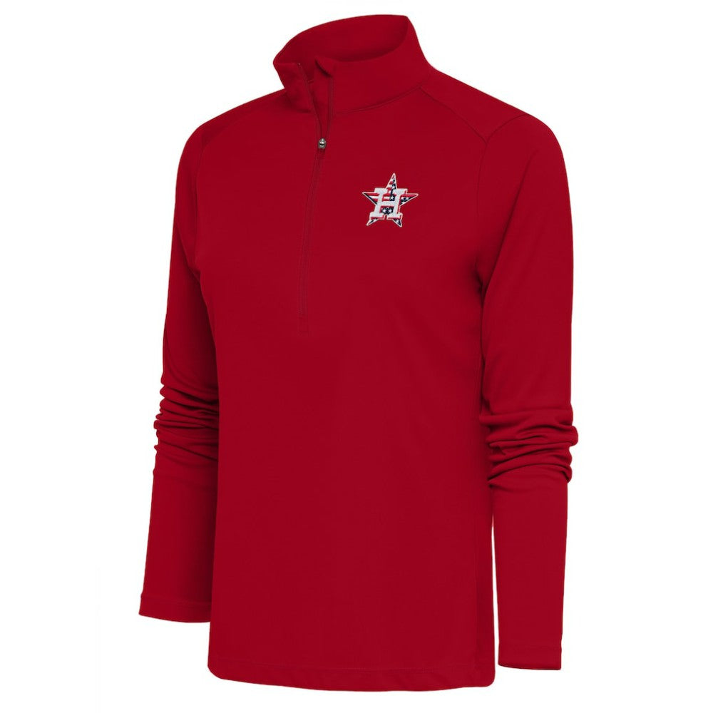 Houston Astros Antigua Women's Patriotic Tribute Half-Zip Pullover Top for sale