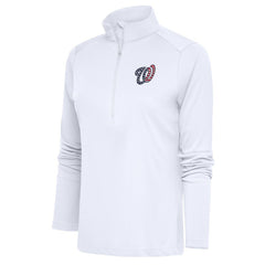 Washington Nationals Antigua Women's Patriotic Tribute Half-Zip Pullover Top Discount