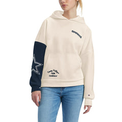 Dallas Cowboys Tommy Hilfiger Women's Harriet Pullover Hoodie - Cream - NFL