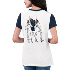Dallas Cowboys G-III 4Her by Carl Banks Women's Fashion Illustration T-Shirt - White/Navy - NFL