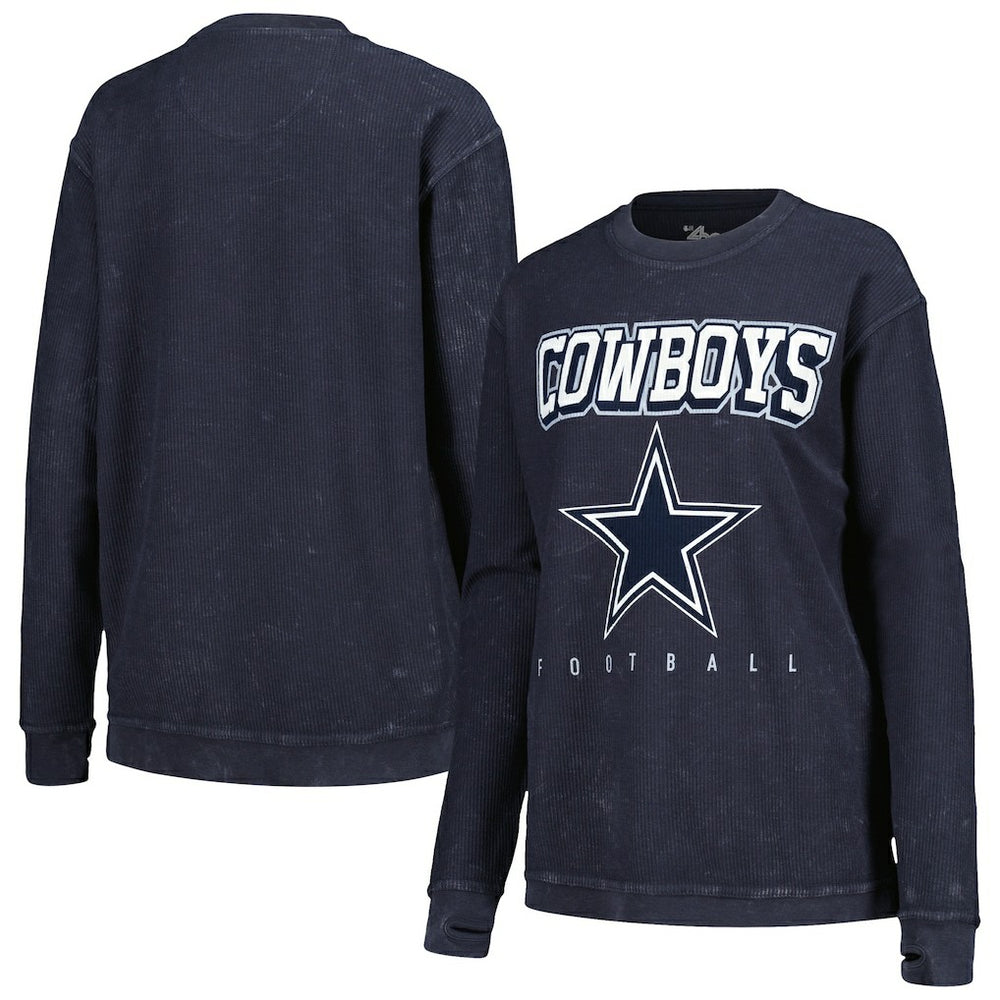 Dallas Cowboys G-III 4Her by Carl Banks Women's Comfy Cord Pullover Sweatshirt - Navy - NFL