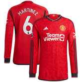 Adidas - Lisandro Martínez Manchester United 2023/24 Home Long Sleeve Player Jersey - Red
