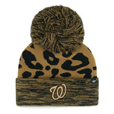 Washington Nationals '47 Women's Leopard Rosette Cuffed Knit Hat with Pom Discount