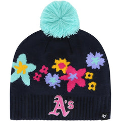 Athletics '47 Girls Youth Buttercup Knit Beanie with Pom for sale