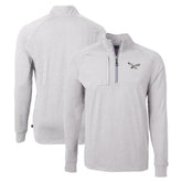 Philadelphia Eagles Cutter & Buck Gridiron Classics Big & Tall Adapt Eco Knit Heather Quarter-Zip Pullover Top - Heather Gray - NFL