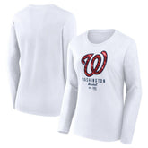 Washington Nationals Fanatics Women's Lightweight Fitted Long Sleeve T-Shirt Online