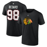 Connor Bedard Chicago Blackhawks Fanatics Authentic Stack Name & Number T-Shirt - Black | Fanatics sale