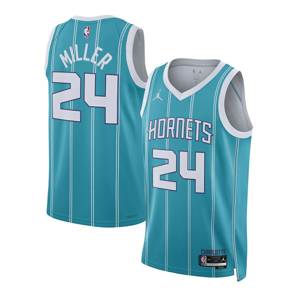 Nike Brandon Miller Charlotte Hornets Unisex NBA Draft Swingman Jersey Icon Edition Teal