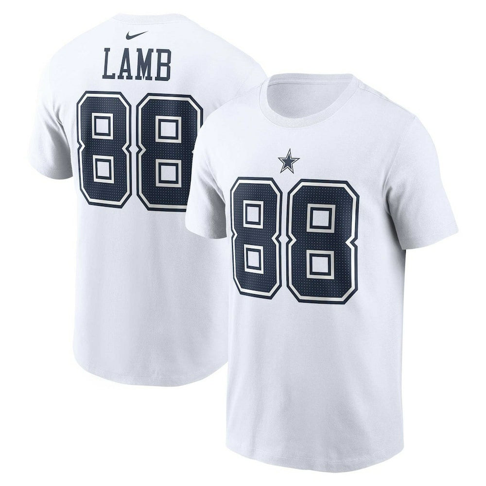 CeeDee Lamb Dallas Cowboys Player Name & Number T-Shirt - White - Nike