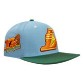 Los Angeles Lakers Pro Standard Retro Program 2-Tone Snapback Hat Light Blue/Green