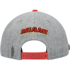 Miami Heat Pro Standard Classic Logo Two-Tone Snapback Hat Gray/Red
