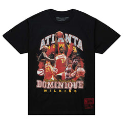 Mitchell & Ness Dominique Wilkins Atlanta Hawks Hardwood Classics Bling Concert Player T-Shirt Black