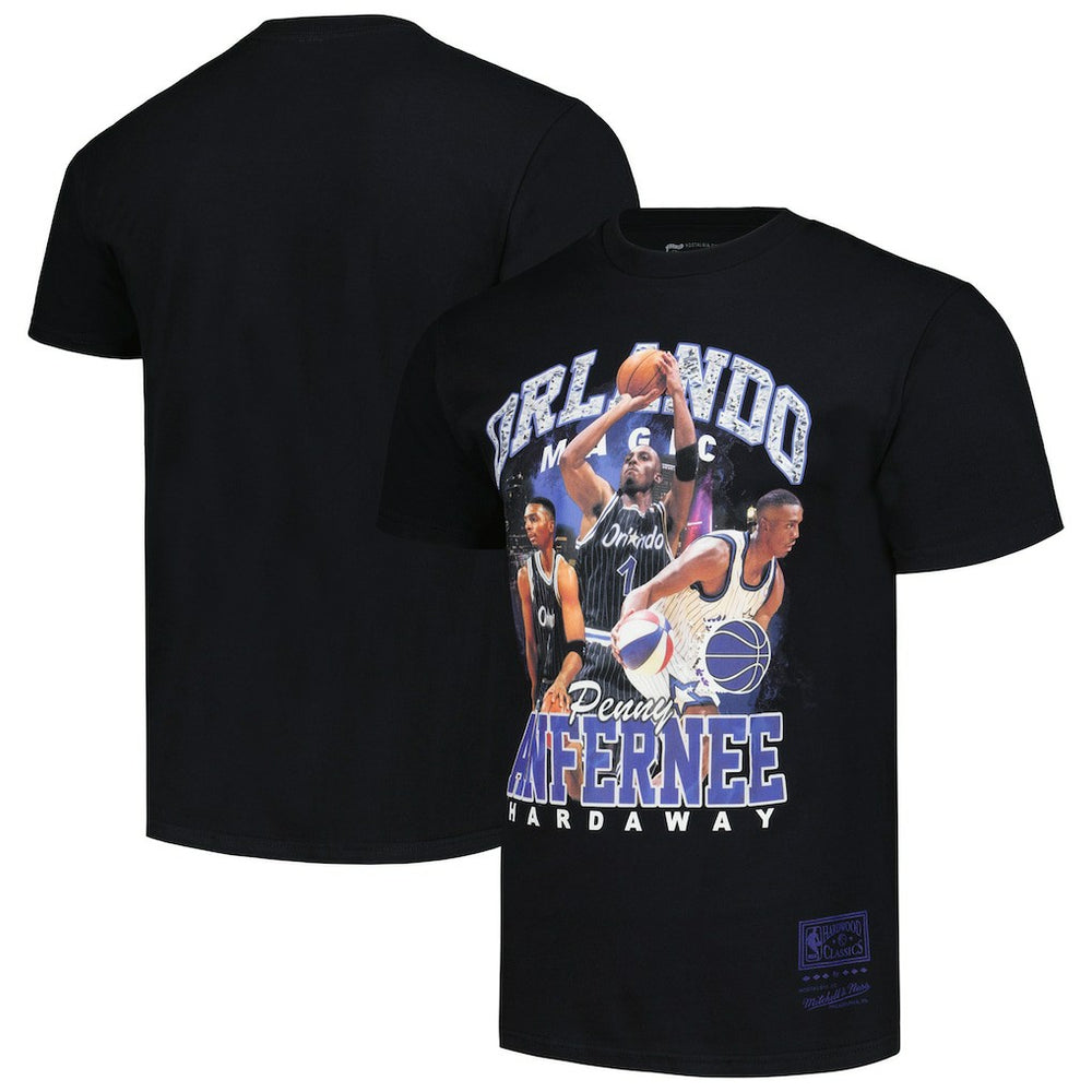Mitchell & Ness Penny Hardaway Orlando Magic Hardwood Classics Bling Concert Player T-Shirt Black