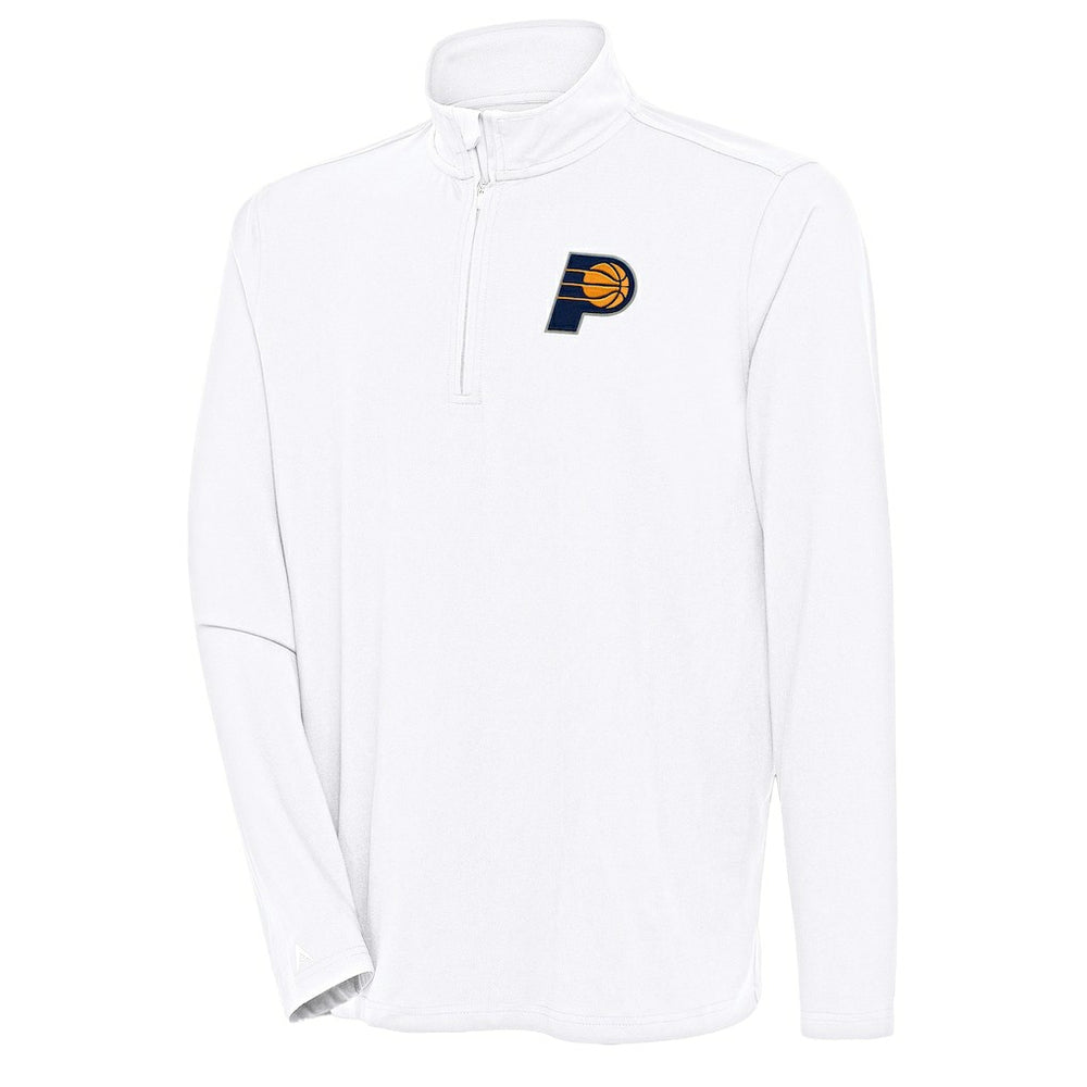 Indiana Pacers Antigua Hunk Quarter-Zip Pullover Top White