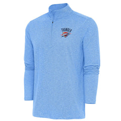 Oklahoma City Thunder Antigua Hunk Quarter-Zip Pullover Top Heather Powder Blue