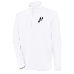 San Antonio Spurs Antigua Hunk Quarter-Zip Pullover Top White