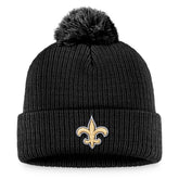 New Orleans Saints Women's Cuffed Knit Hat with Pom - Black - Fanatics