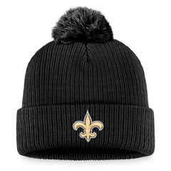 New Orleans Saints Women's Cuffed Knit Hat with Pom - Black - Fanatics