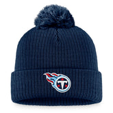 Tennessee Titans Women's Cuffed Knit Hat with Pom - Navy - Fanatics