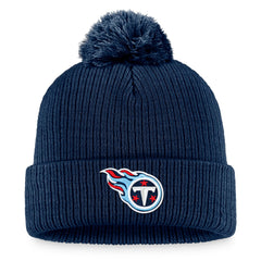 Tennessee Titans Women's Cuffed Knit Hat with Pom - Navy - Fanatics