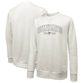 Atlanta Falcons Majestic Threads Unisex Sundays Block Letter Crewneck Pullover Sweatshirt - White - NFL