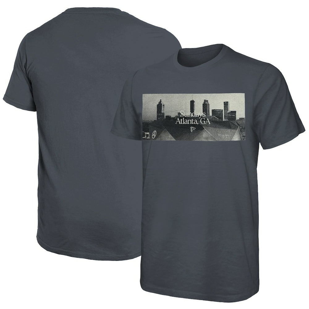 Atlanta Falcons Majestic Threads Sundays Skyline T-Shirt - Gray - NFL