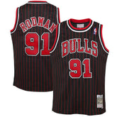 Mitchell & Ness Dennis Rodman Chicago Bulls Youth 1995/96 Hardwood Classics Swingman Jersey Black