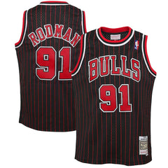 Mitchell & Ness Dennis Rodman Chicago Bulls Youth 1995/96 Hardwood Classics Swingman Jersey Black