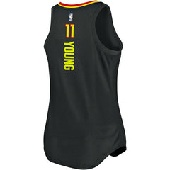 Fanatics Trae Young Atlanta Hawks Women's Fast Break Tank Jersey Icon Edition Black