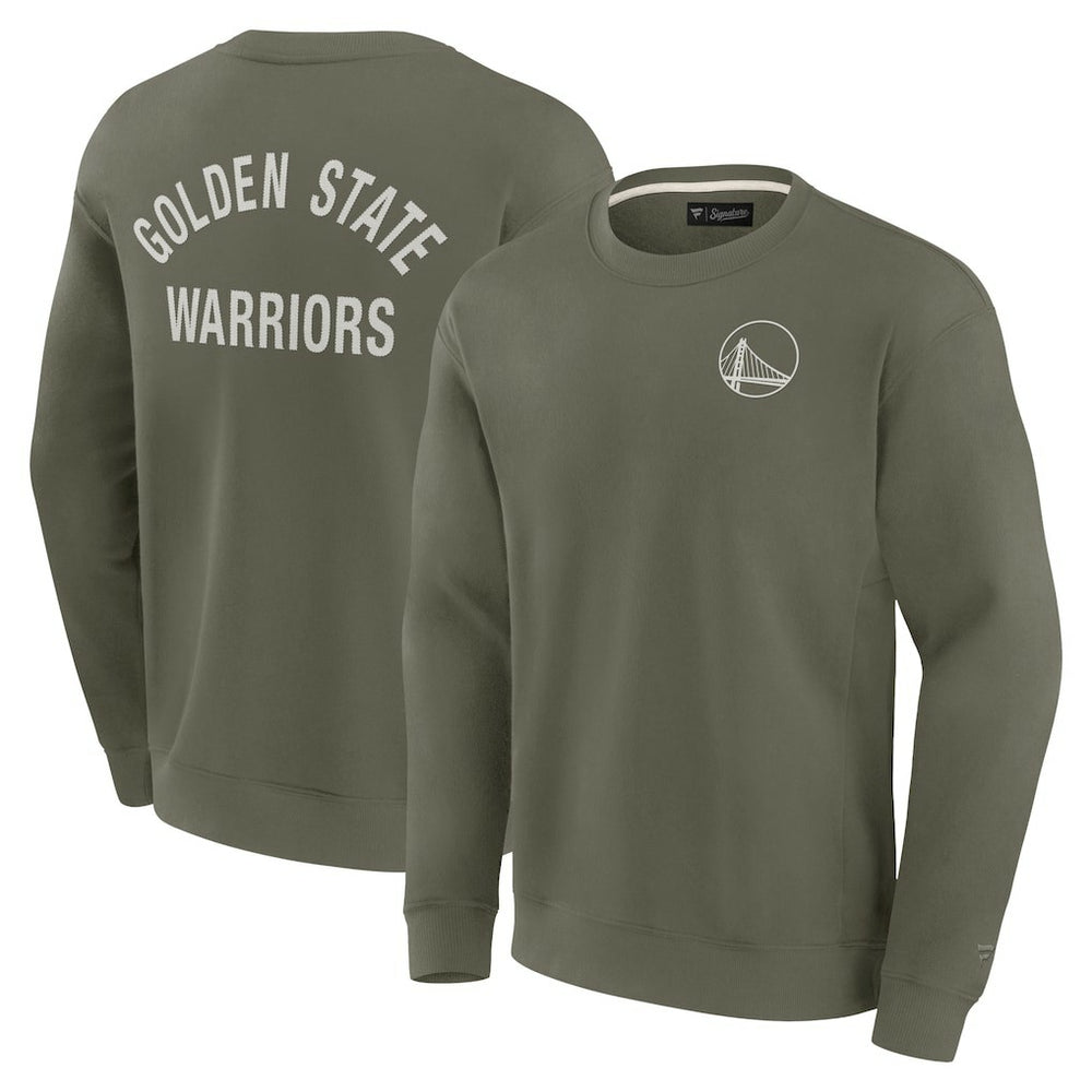 Fanatics Golden State Warriors Unisex Elements Super Soft Fleece Pullover Sweatshirt Olive