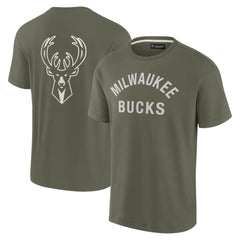 Fanatics Milwaukee Bucks Unisex Elements Super Soft Short Sleeve T-Shirt Olive