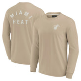 Fanatics Miami Heat Unisex Elements Super Soft Long Sleeve T-Shirt Khaki