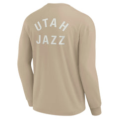 Fanatics Utah Jazz Unisex Elements Super Soft Long Sleeve T-Shirt Khaki