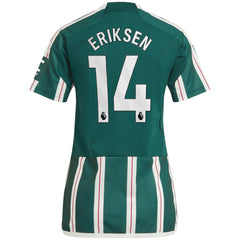 Adidas - Christian Eriksen Manchester United Women's 2023/24 Away Replica Player Jersey - Green