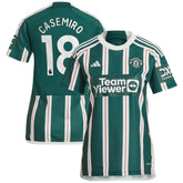 Adidas - Casemiro Manchester United Women's 2023/24 Away Replica Player Jersey - Green
